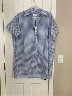 We-ar4 Sleeve Button-Down dress Micro Print